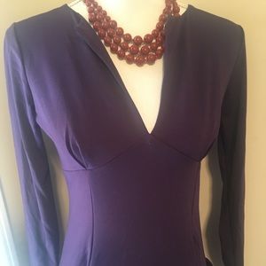 Purple knee length dress